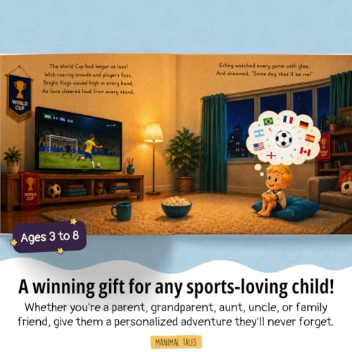 Personalized Soccer Adventure Book for Kids - Custom Name Story