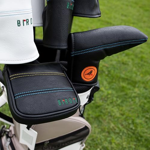 Aliennana Leather Mallet Putter Headcover for Golf Clubs - Birdie Design