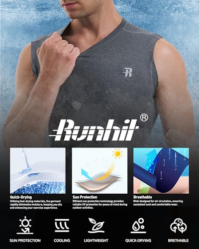 Men's Sleeveless Compression Shirt - 3X-Large Grey