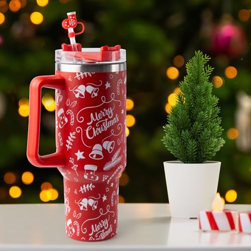 Christmas Silicone Straw Caps - 10mm Reusable Dust-Proof Toppers