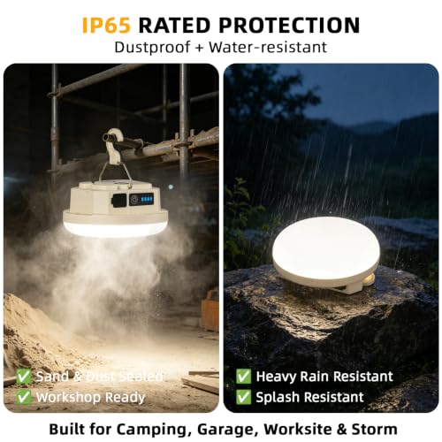 Vcwtty Rechargeable Camping Lantern 3000LM, Magnetic & Water-Resistant, Cool White - Variation 1