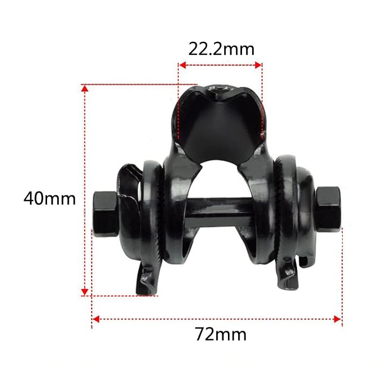Bike Seat Clamp Adapter for Standard Rail Saddles - Black