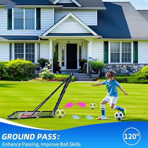 Amazing Tour Matte Black 4×4FT Soccer & Baseball Rebounder Net - Adjustable Angle