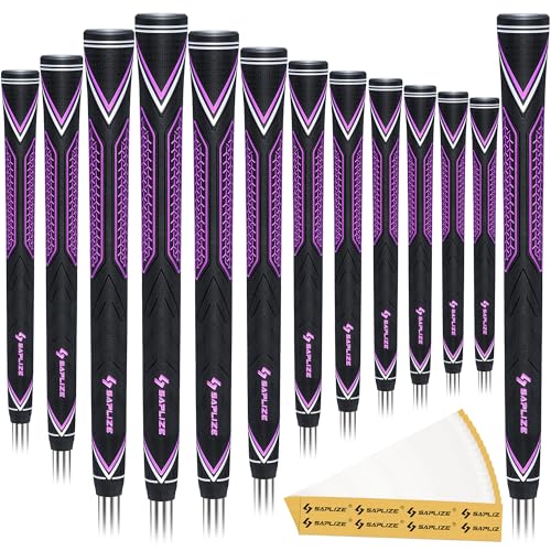 G50 Endurance Golf Grips Set - Purple Midsize, 13 Grips with Tapes