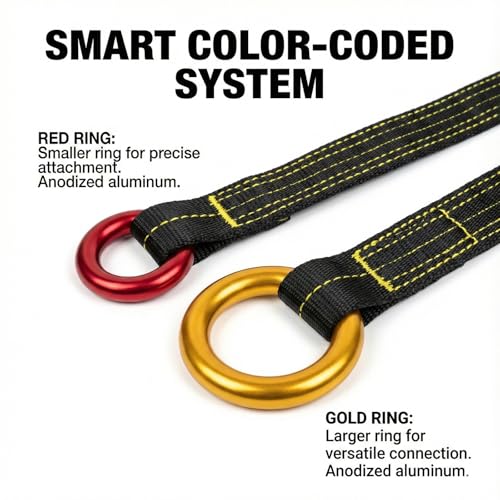 Feiyagoo Arborist Friction Saver Tree Climbing Cambium Saver Loop Belt Retrievable Anchor 35.4 in