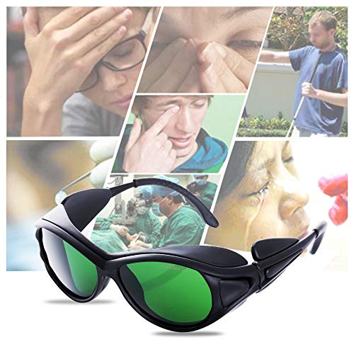 JILERWEAR Professional Laser Safety Glasses for 405nm, 445nm, 450nm, 532nm, 850nm and 190nm-490nm Wavelength Violet/Blue/Red Laser Protection Goggles