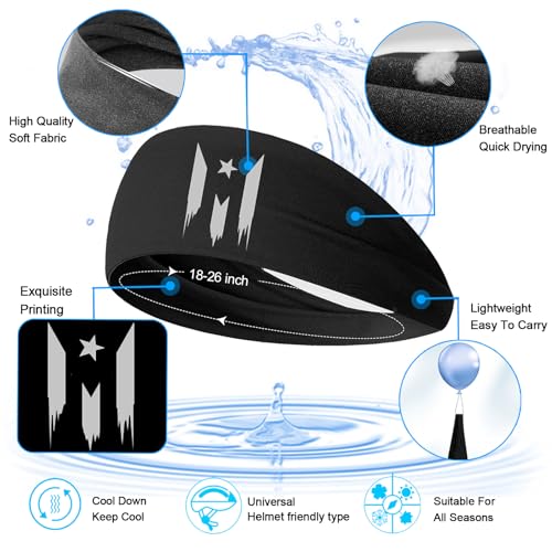 3-Pack Sweatbands Headbands for Men & Women - Podolik