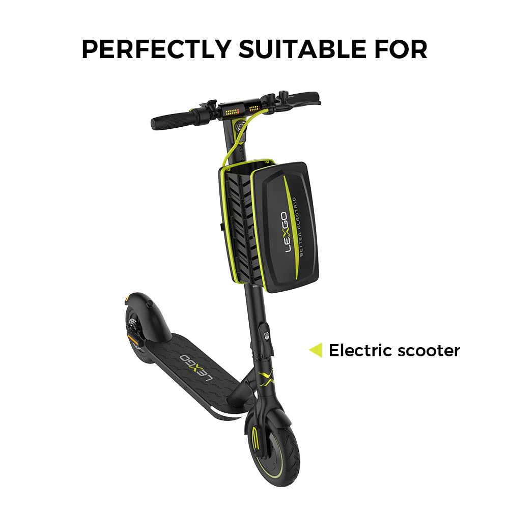 LEXGO Scooter Storage Bag 8L Universal, Foldable Waterproof Front Handlebar Bags, Large Capacity Portable Commuting Scooter Bag for Carrying Tools