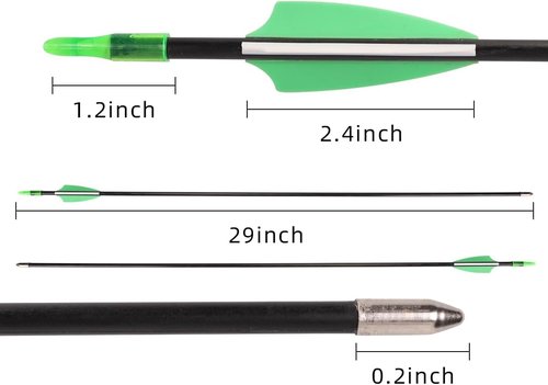 LWANO 28" Fiberglass Arrows - Durable Target Arrows with Blunt Tips for Youth & Beginners | Pack of 12