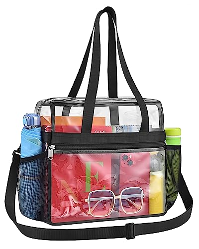 Clear Stadium Tote Bag - 12x6x12 Inches with Detachable Strap