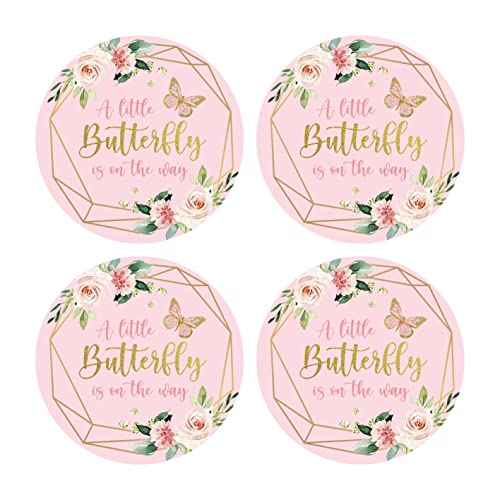 50 Count Butterfly Stickers - A Little Butterfly is On The Way
