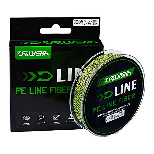 Braided Fishing Line - Abrasion Resistant 4 Strand 10 LB (109 Yards) - Yellow/Black