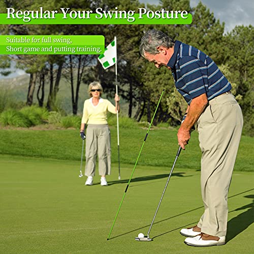 Golf Alignment Sticks - 48" Collapsible Training Aid, 2 Pack - Green