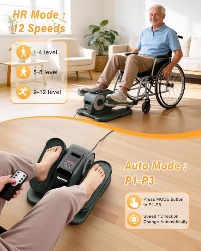Under Desk Elliptical Exerciser for Seniors - Green Variant