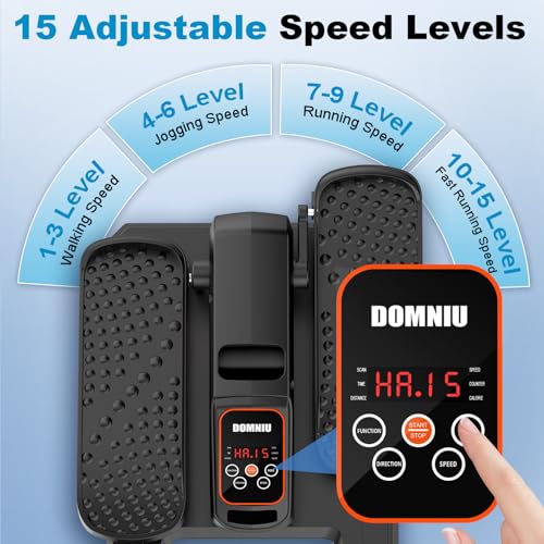 Under Desk Elliptical Machine - Portable Electric Pedal Exerciser, Black