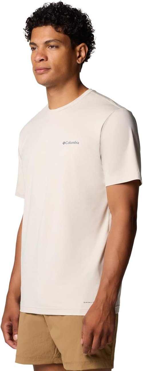 Columbia Men's Kwick Hike Graphic Tee - Short Sleeve, Dark Stone Heather, X-Large | Comfortable Outdoor Wear