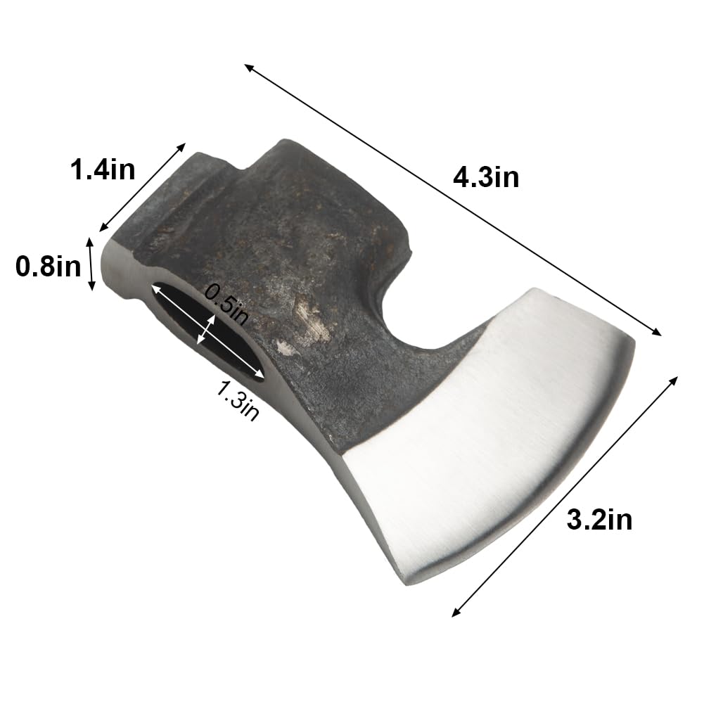 Forged Small Axe Head High Carbon Steel Bushcraft Axe Hatchet Head for Outdoor Survival Hiking Camping Wood Chopping
