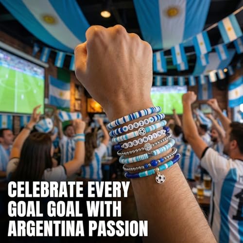 Argentina Soccer Bracelet - World Cup Sports Event Accessory
