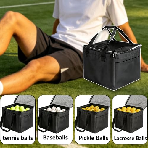 Sports Ball Caddy Bag with Side Phone & Key Pocket - Versatile Tennis & Baseball Holder