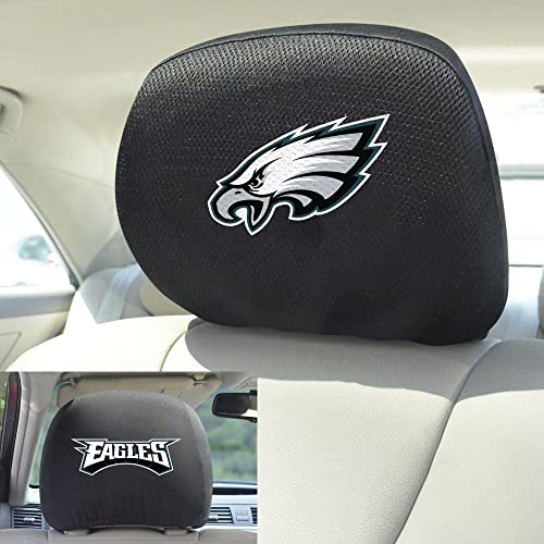 Embroidered Headrest Cover - Philadelphia Eagles - Black