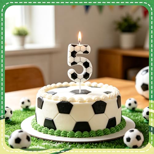 Sports Theme Birthday Candle Set - Custom Number Cake Toppers