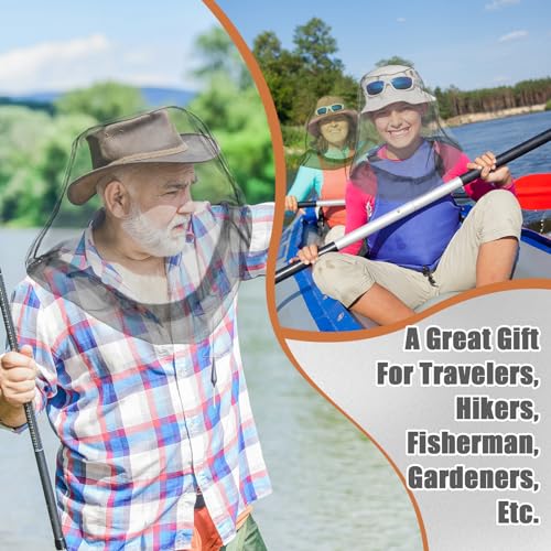 Mosquito Head Net - 2 Pack Breathable Mesh with Drawstring