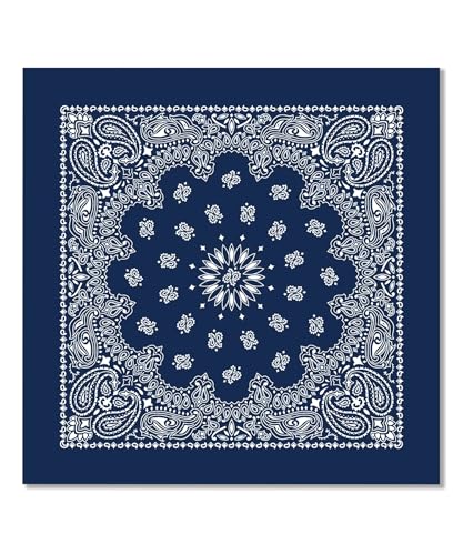 Bycc Bynn Extra Large Cotton Bandanas 27x27 4-Pack – Soft Oversized Hankies (Black/Red/White/Navy)