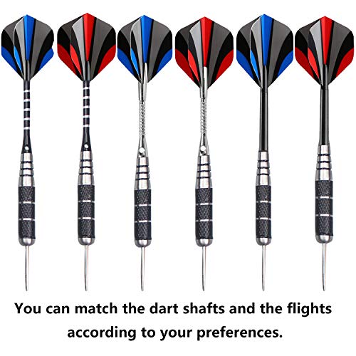 WINSDART Solid Laser Dart Set 12 Pcs 22g Steel Tips with Aluminum Shafts & Gift Box