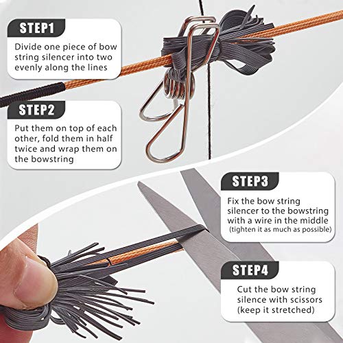 Bow String Silencers for Recurve Bow - 4 Pack