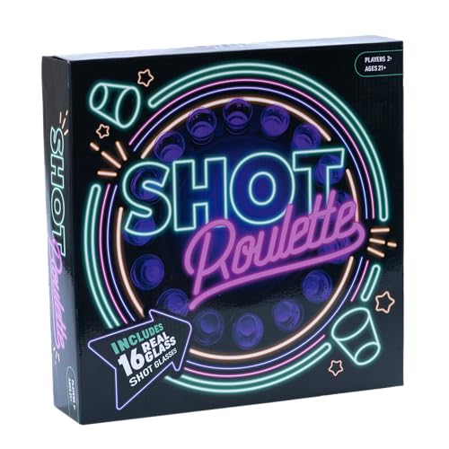 Endless Games Spin the Wheel Party Game with Glass Mini Cups & Classic Spinner