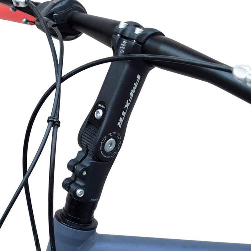 OSAGIE Bike Stem, Aluminum Alloy MTB Stem, Mountain Bike Stem for 28.6mm (1-1/8") Handlebar of Bicycle, Road Bike, MTB, BMX, Cycling (Black, 0~90° 25.4x28.6x90mm)