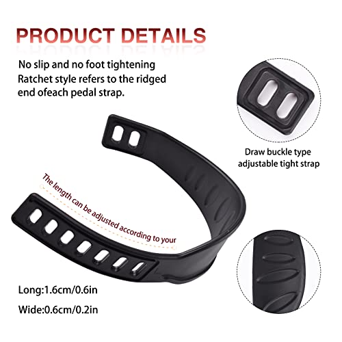 Adjustable Bicycle Pedal Straps - 13 x 2.2 in Rubber