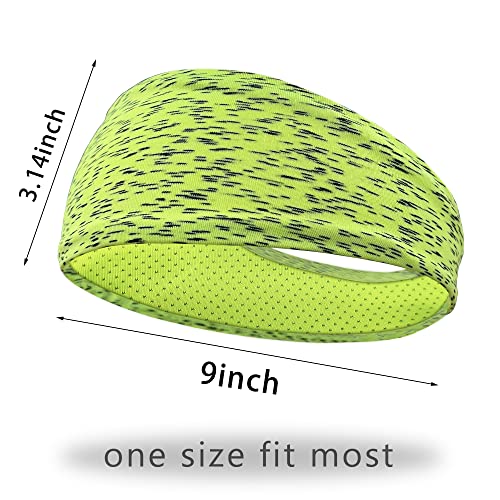 5 Pack Sports Headbands for Men - Breathable Mesh Design, Reusable