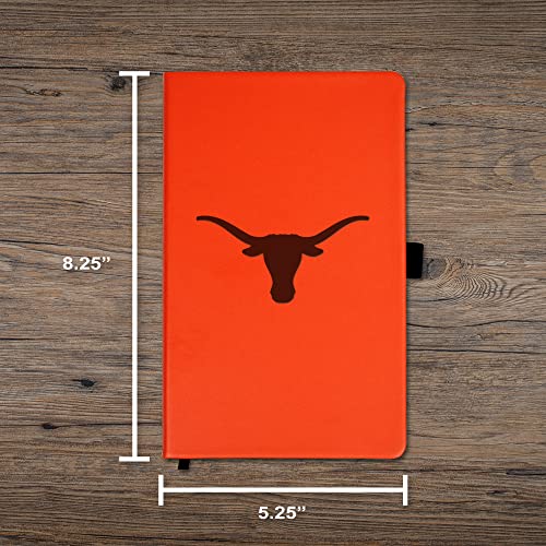 Texas Longhorns Laser-Engraved Notepad with Pen Loop - 5.25 x 8.25