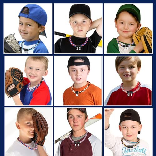 Premium Silicone Number Pendants Set 0-9 for Baseball Necklace