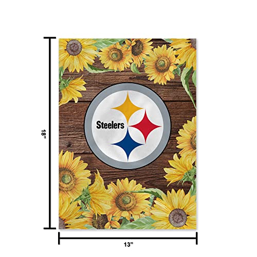 Pittsburgh Steelers Garden Flag - 13" x 18" Double Sided Polyester