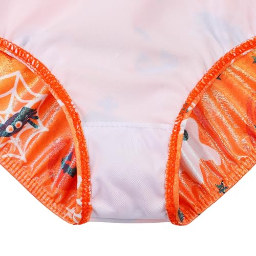 Girls' Sleeveless Gymnastics Leotard - Fire Pattern