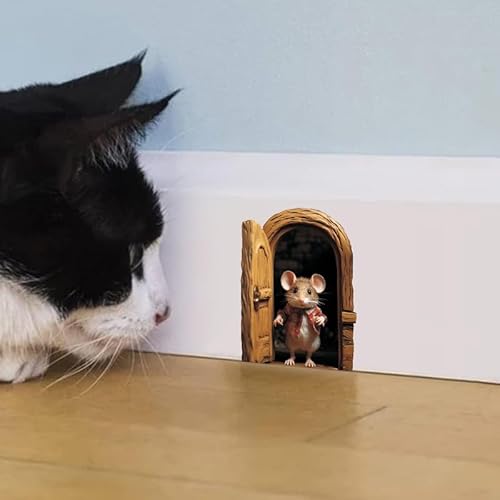 1 Pc Funny 3D Mouse Hole Realistics Wall Sticker,Mouse in a Hole Wall Decal Fun Art, Water Proof Funny,Walls D?cor, Stickers