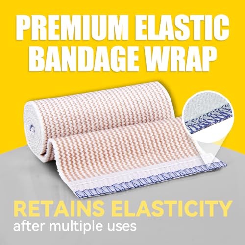 FRESINIDER 18 Pack Elastic Bandage Wrap 4 Inch - Reusable Medical Compression