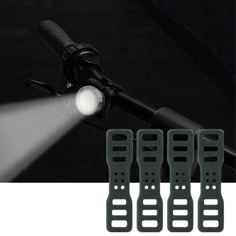 XMHBG 4 Pcs Bike Silicone Band, Cycling Bicycle Rubber Straps,Silicone Mount Band for Flashlights Cell Phones Speaker Lights Holder Bicycle Handlebar Bicycle Light Sets