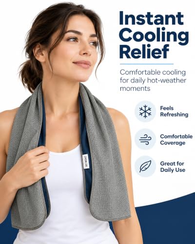 Chemluk Multicolored Cooling Towels for Neck & Face 40x12 inches - 4 Pack