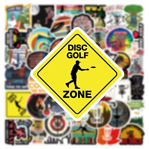 50 Pcs Disc Golf Stickers - Waterproof Vinyl Decals for Bottles, Laptops, and More
