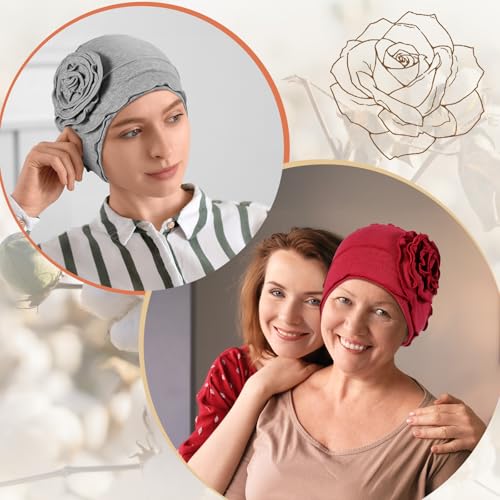 JenPen 6 Pack Cotton Chemo Headwear for Women Turban Beanie - Classic Color
