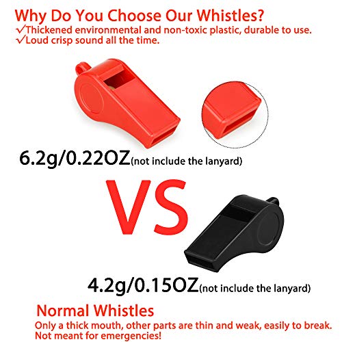 Loud Sports Whistles Set - 8PCS with Lanyard for Coaches & Referees