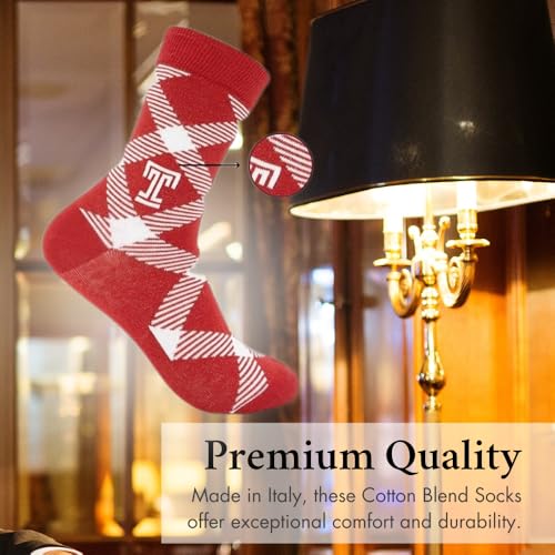 Cotton Dress Socks - Boston University Terriers - Large-X-Large