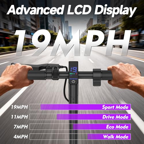 Lightweight Electric Scooter with 350W Motor, 19 MPH Speed, 28 Miles Range