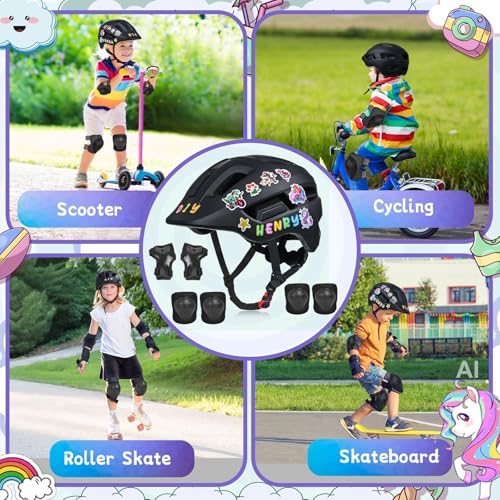 BiutiMama Kids Bike Helmet 1-8 Years Black XS 48-52 cm – CPSC & ASTM F1447 Certified