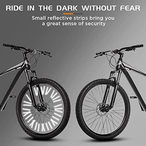 48 Pcs Bike Spoke Reflectors - 360° Visibility Safety Clips