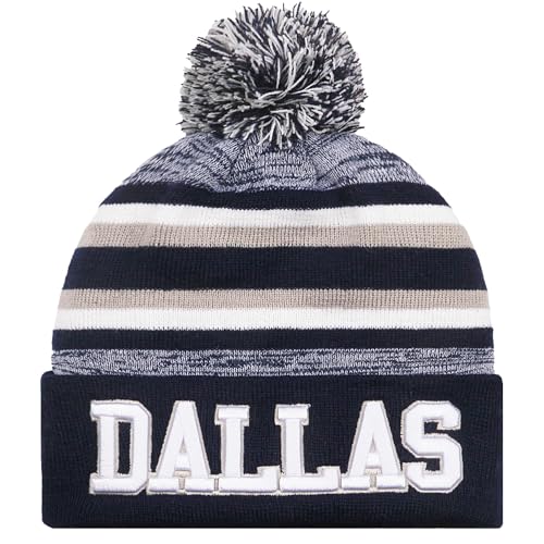 Stylish Winter Cuffed Beanie Hat for Football Fans - Dc Blue