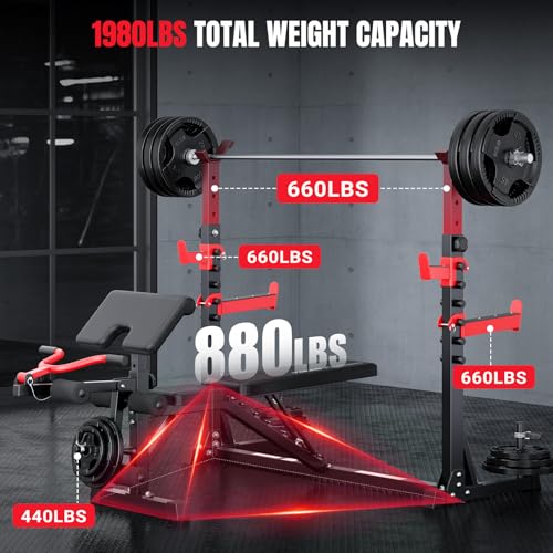 Heavy Duty Olympic Weight Bench Set with Adjustable FID - FORGE 1980